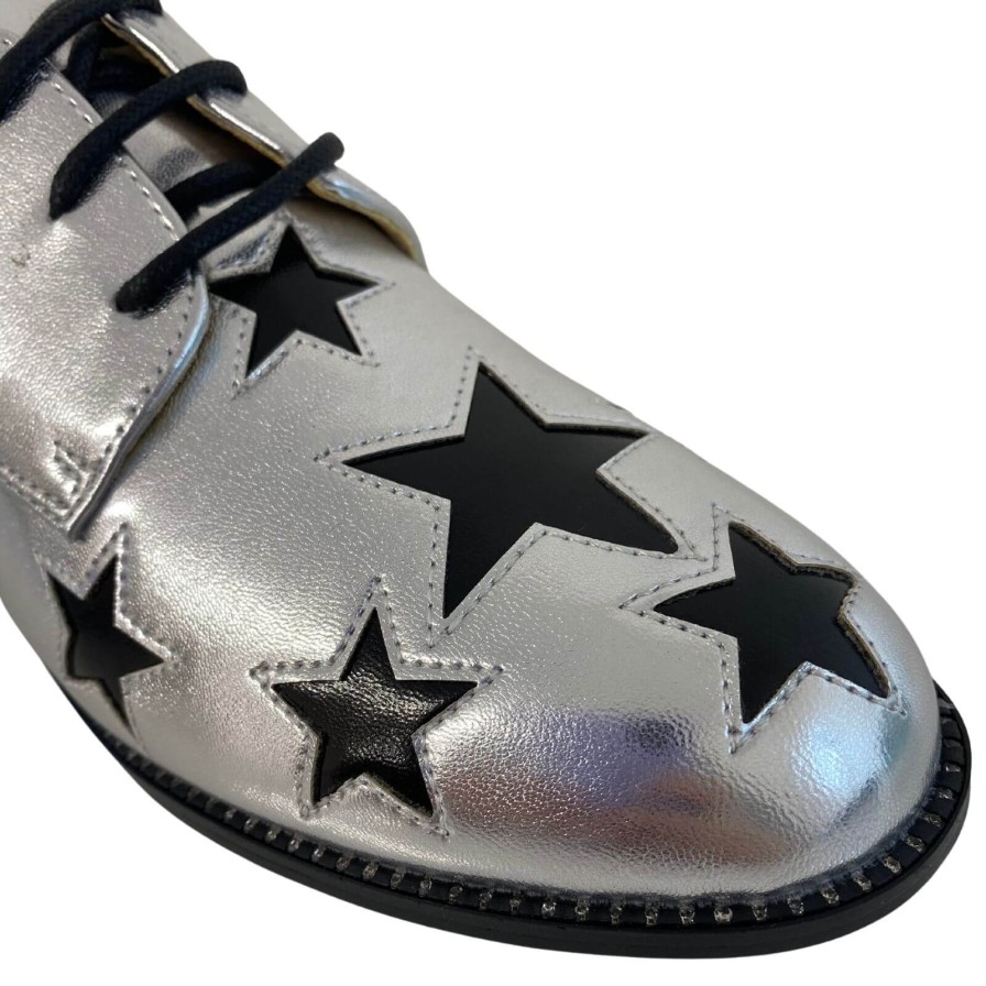 Dancing Matilda Dancing Matilda Silver Star Lace Up Brogues New