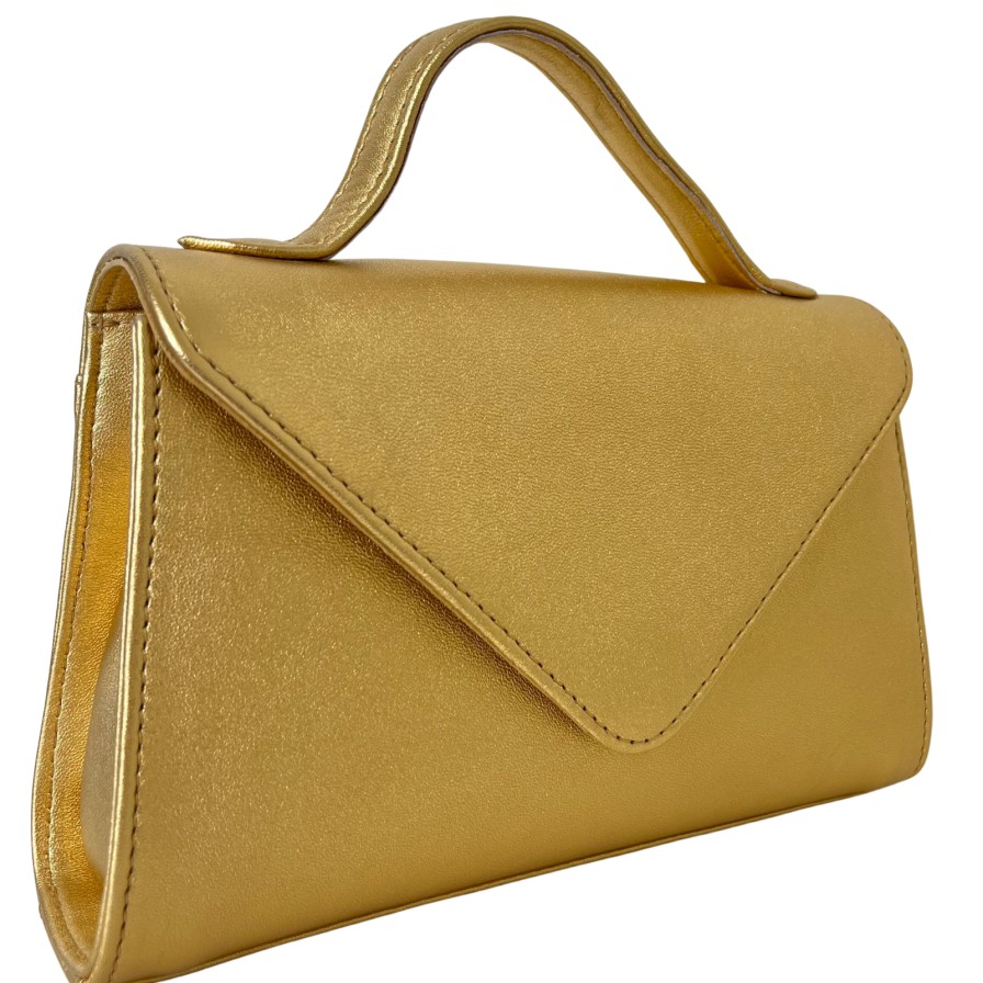 Unisa Unisa Zchiara Gold Leather Bag Clearance