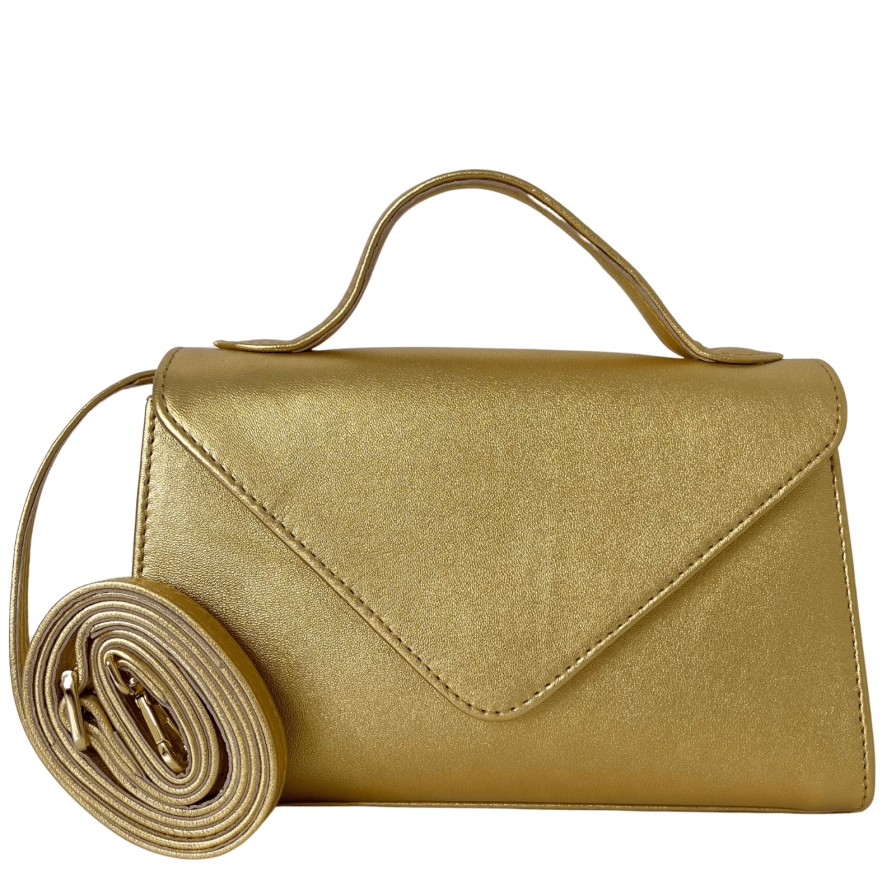 Unisa Unisa Zchiara Gold Leather Bag Clearance