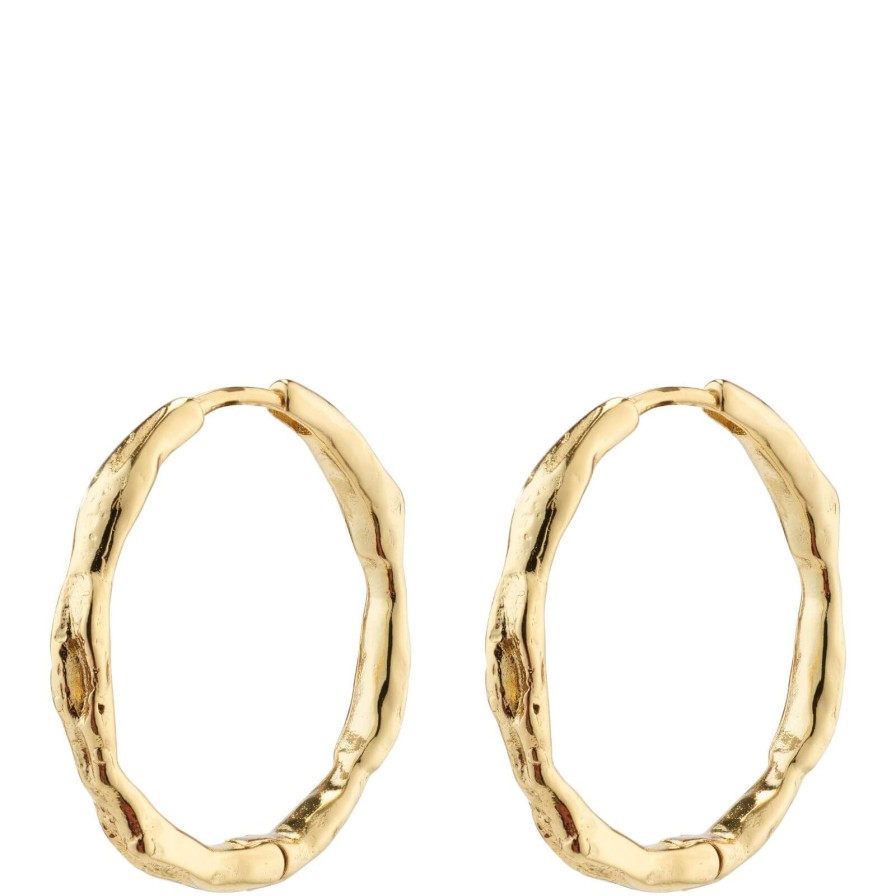 Pilgrim Pilgrim Eddy Gold Organic Large Hoop Earrings Wholesale