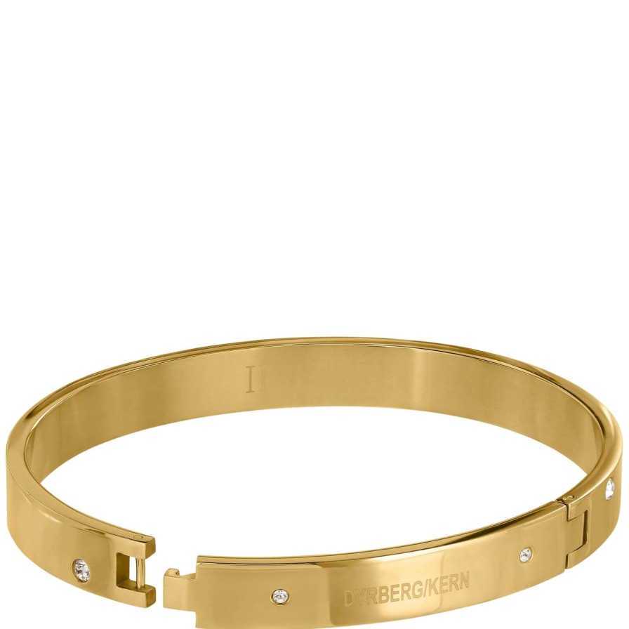 Dyrberg Kern Dyrberg Kern Clare Gold Bangle - Crystal Online