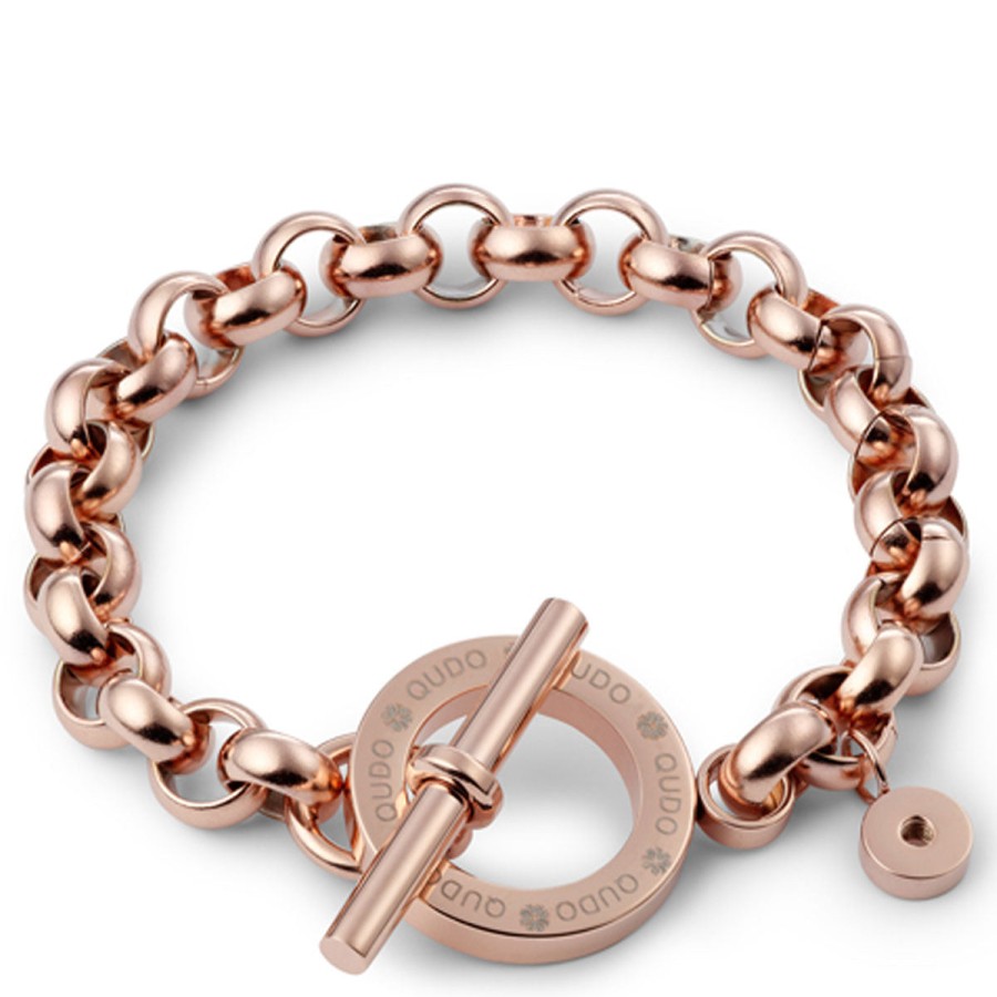 Qudo Qudo Ceccano Rose Gold Bracelet - 20Cm Hot