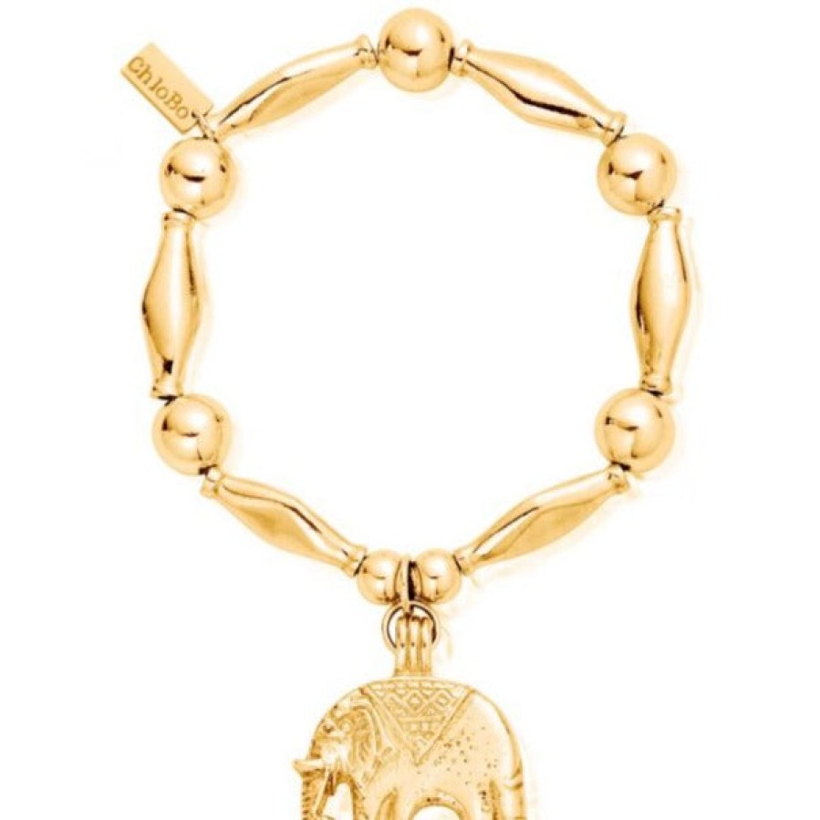 ChloBo Chlobo Chunky Elephant Bracelet - Gold Wholesale