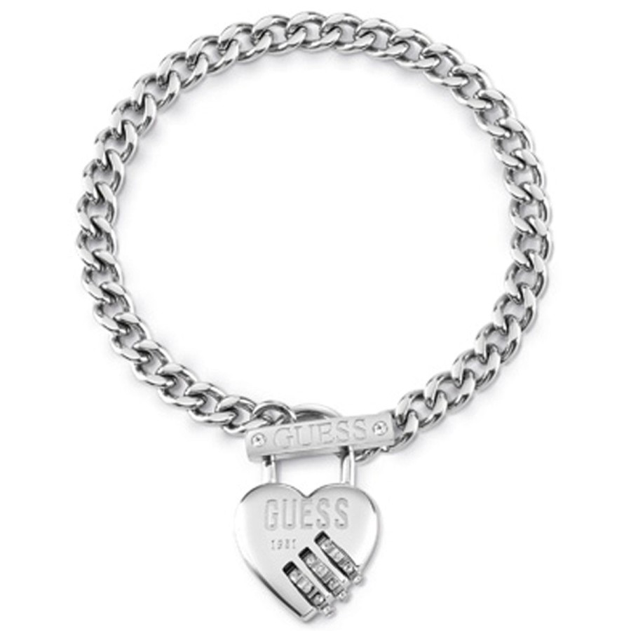 Guess Guess Lock Me Up Silver Bracelet Best