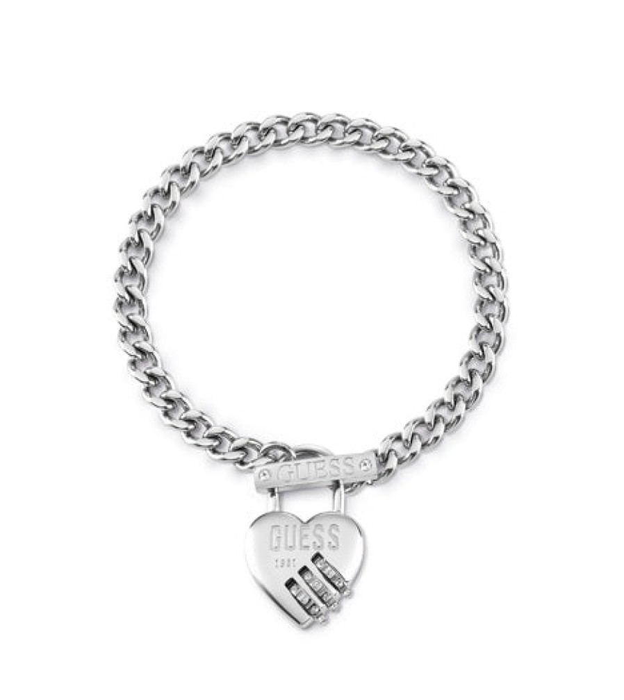 Guess Guess Lock Me Up Silver Bracelet Best