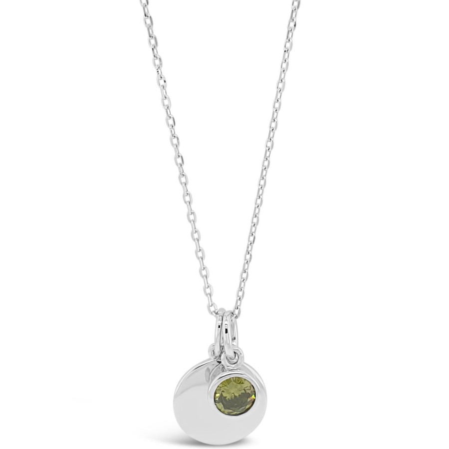 Absolute Absolute Sterling Silver Birthstone Necklace - August Hot