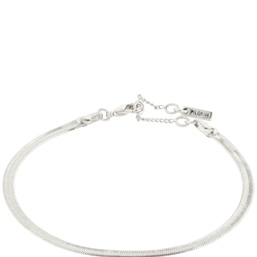 Pilgrim Pilgrim Joanna Silver Flat Snake Chain Bracelet - Silver Wholesale