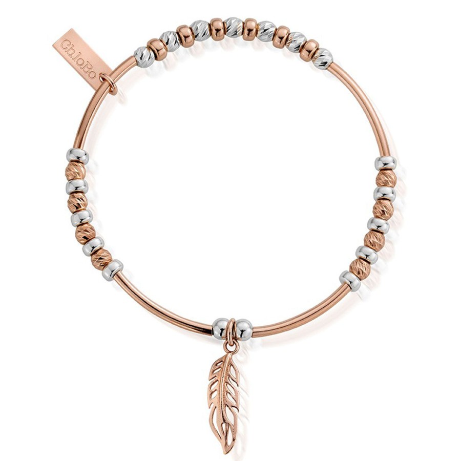 ChloBo Chlobo Inner Spirit Feather Bracelet - Two Tone Clearance