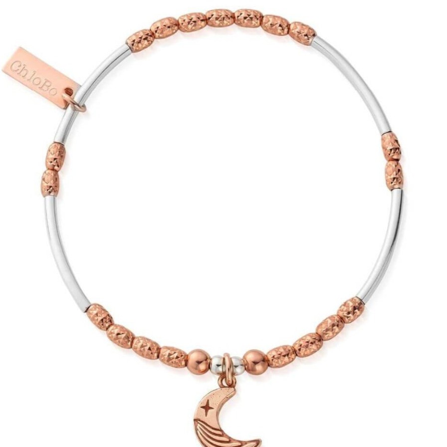 ChloBo Chlobo Luna Moon Bracelet - Rose Gold & Silver Wholesale