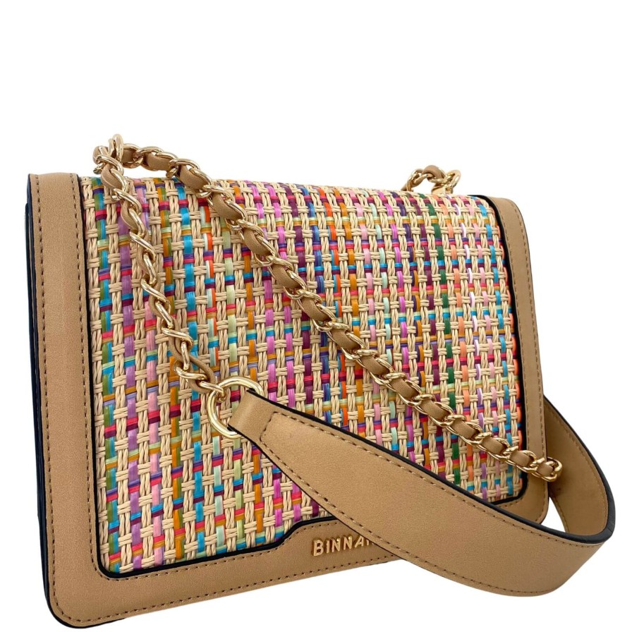 Binnari Binnari Cala Natural & Multi Coloured Shoulder Bag Hot