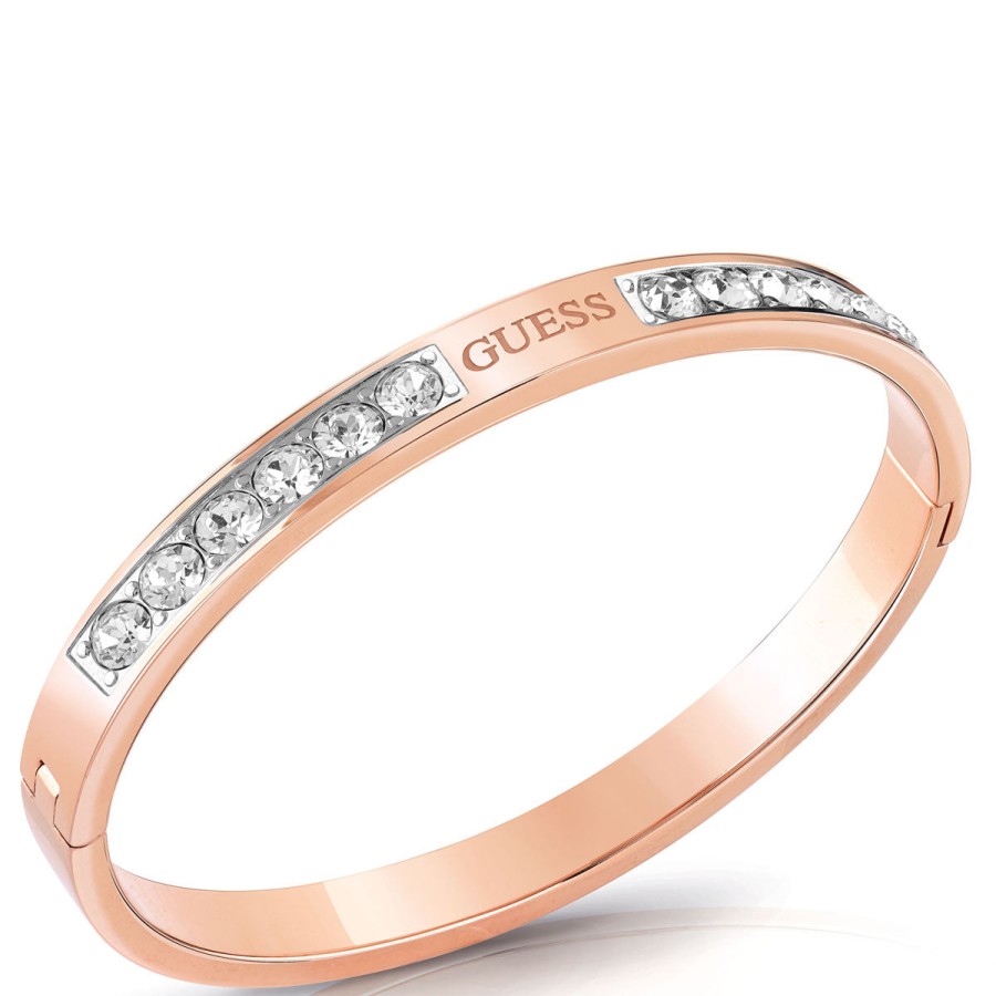 Guess Guess Love Knot Crystal Rose Gold Bangle Best