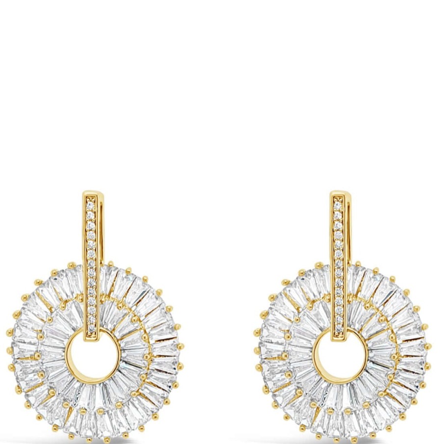 Absolute Absolute Gold Sparkle Open Circle Earrings Wholesale