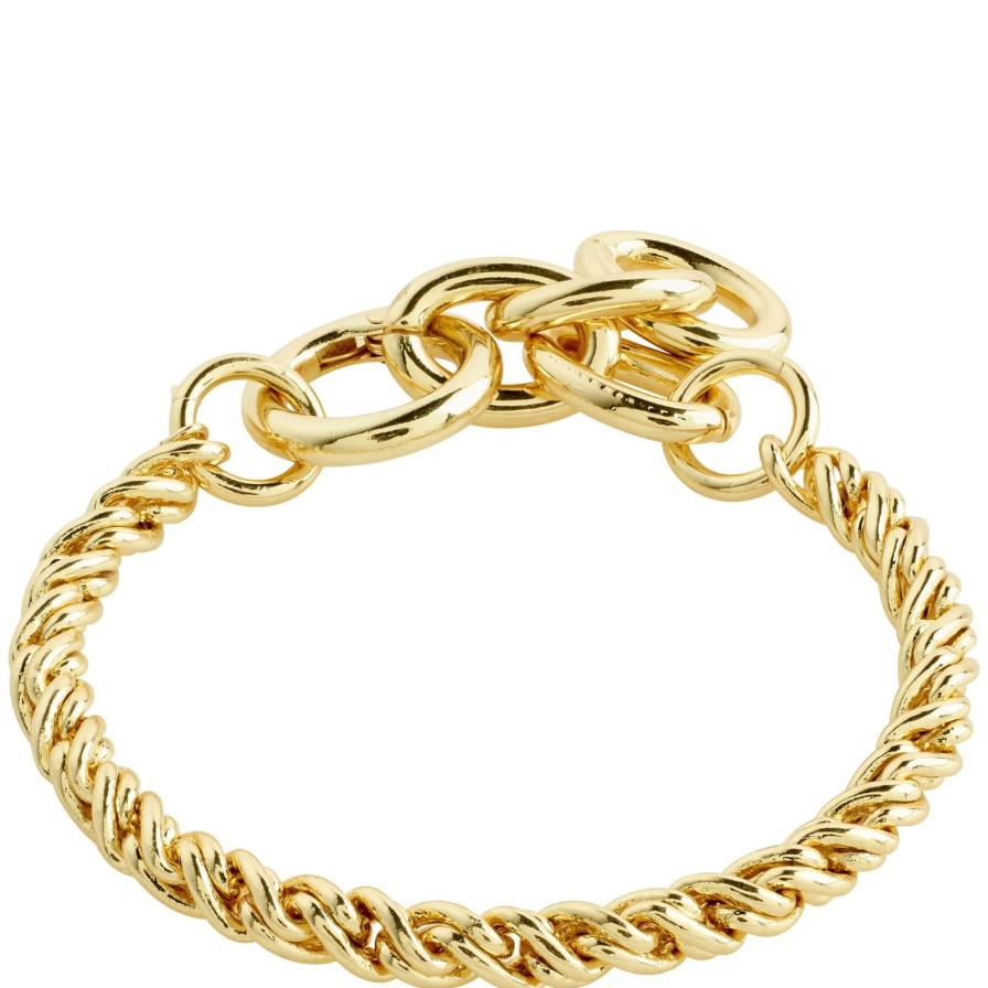 Pilgrim Pilgrim Learn Gold Braided Chain Bracelet Hot