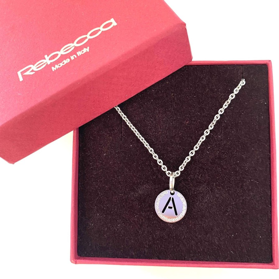 Rebecca My World Rebecca My World Silver Small Initial & Chain Necklace New