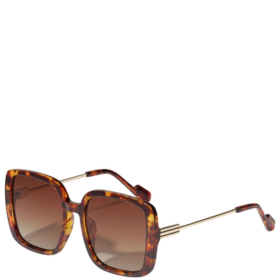 Pilgrim Pilgrim Aliet Sunglasses - Brown/Gold Hot