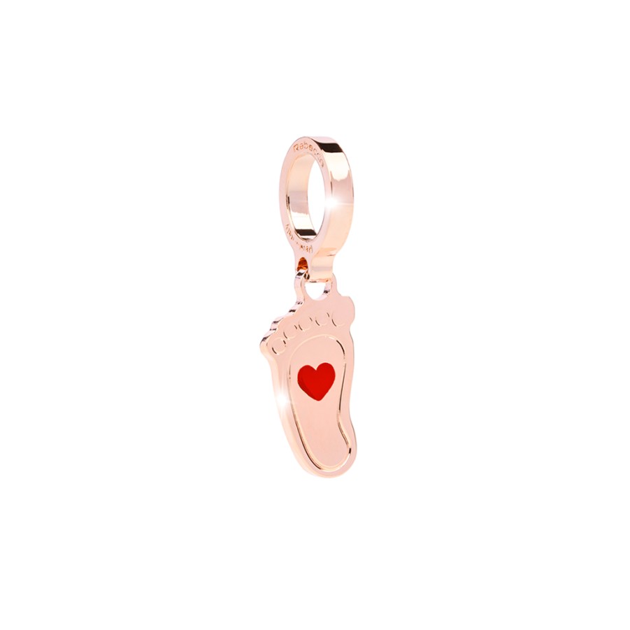 Rebecca My World Rebecca My World Rose Gold Footprint Charm Hot