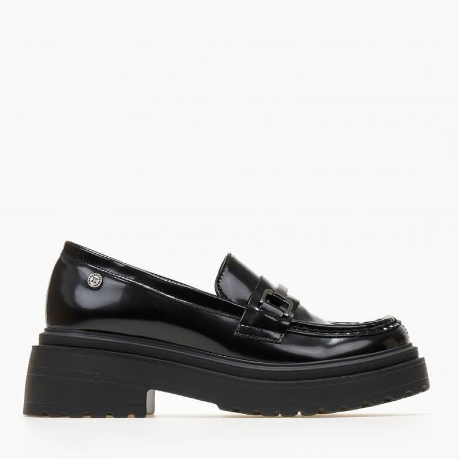 XTI Xti Black Chunky Loafers Hot