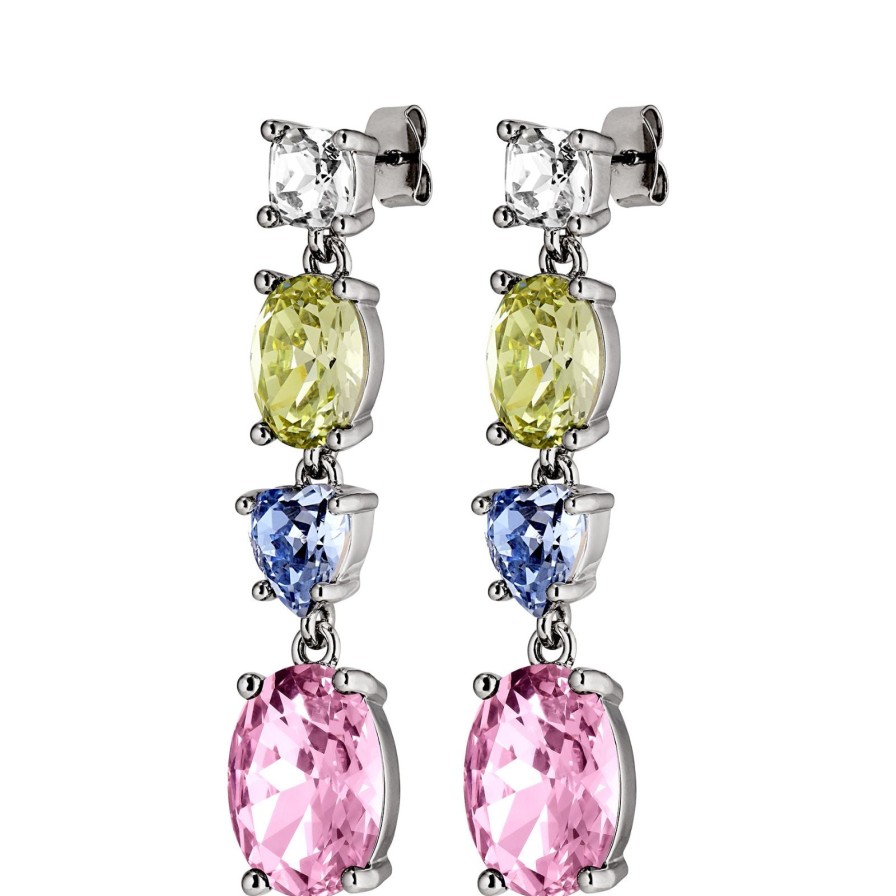 Dyrberg Kern Dyrberg Kern Carmen Silver Earrings - Pastel Hot