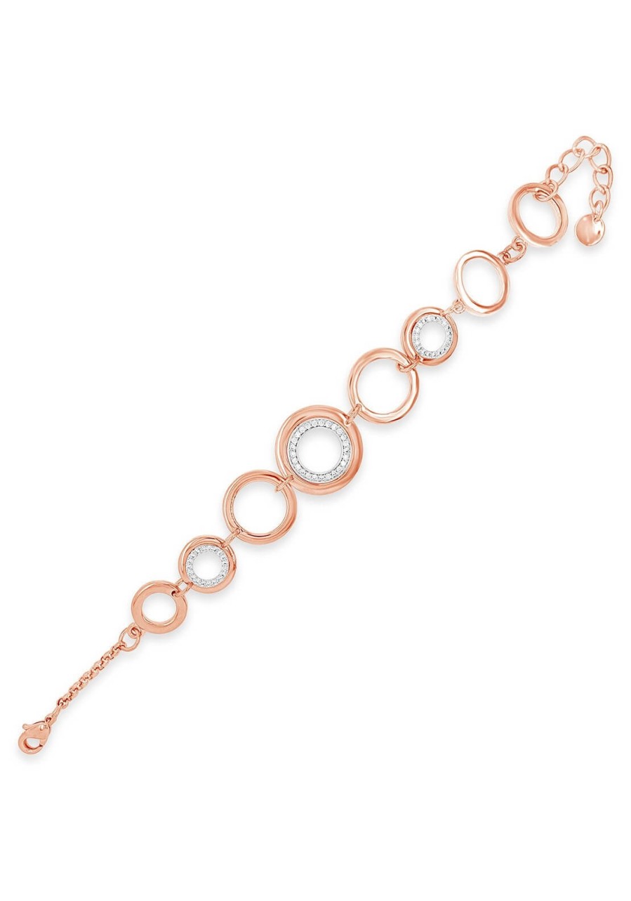 Absolute Absolute Rosegold & Silver Circles Bracelet Online