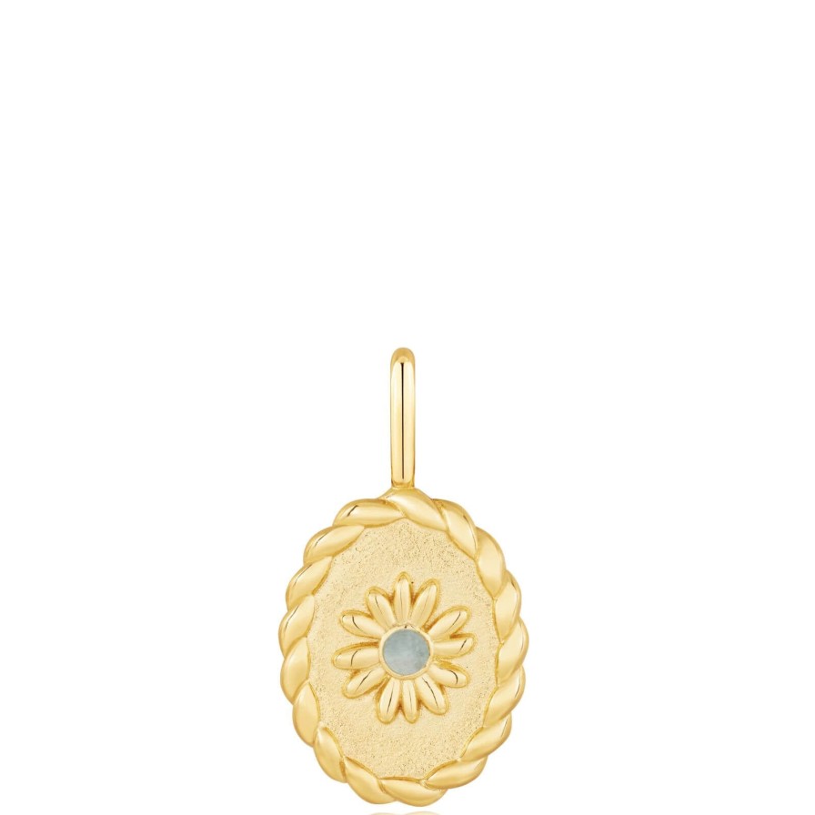 Ania Haie Pop Charm Ania Haie Pop Charms Gold Oval Amazonite Charm Wholesale