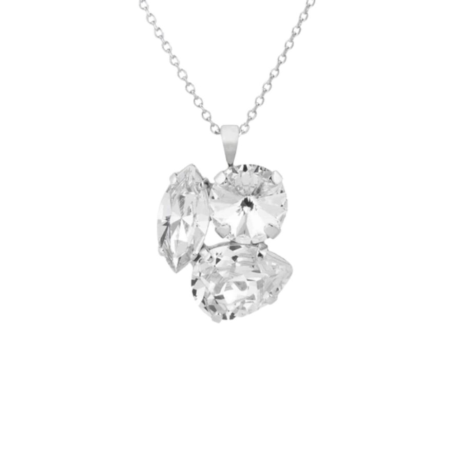 Caroline Svedbom Caroline Svedbom Silver Jolie Necklace - Clear Crystal Wholesale