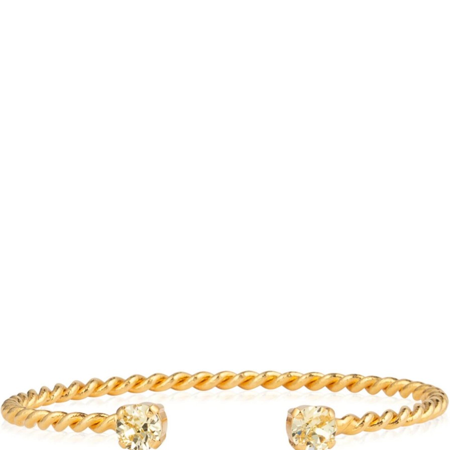 Caroline Svedbom Caroline Svedbom Gold Mini Twisted Bangle - Jonquil Best