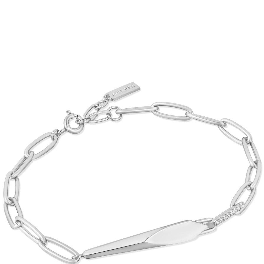 Ania Haie Ania Haie Polished Punk Silver Geometric Chunky Chain Bracelet Wholesale