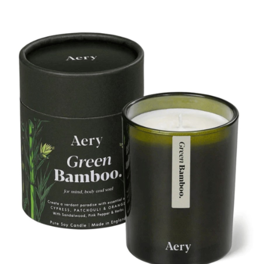 Aery Aery Green Bamboo Scented Candle - Cypress, Patchouli & Orange Online