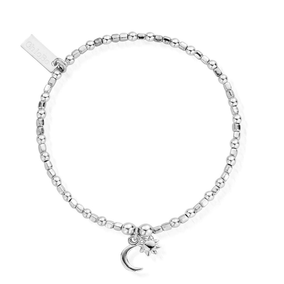 ChloBo Chlobo Mini Cube Dainty Moon & Sun Bracelet Wholesale