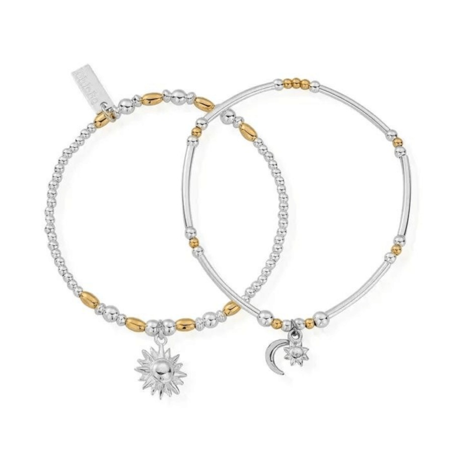 ChloBo Chlobo Dusk To Dawn Bracelet Set - Gold & Silver Hot