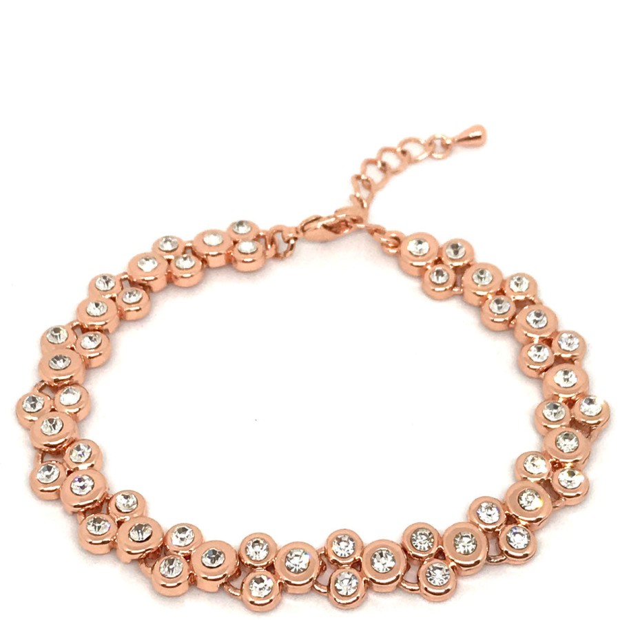 Absolute Absolute Rose Gold Multi Circle Link Bracelet Best