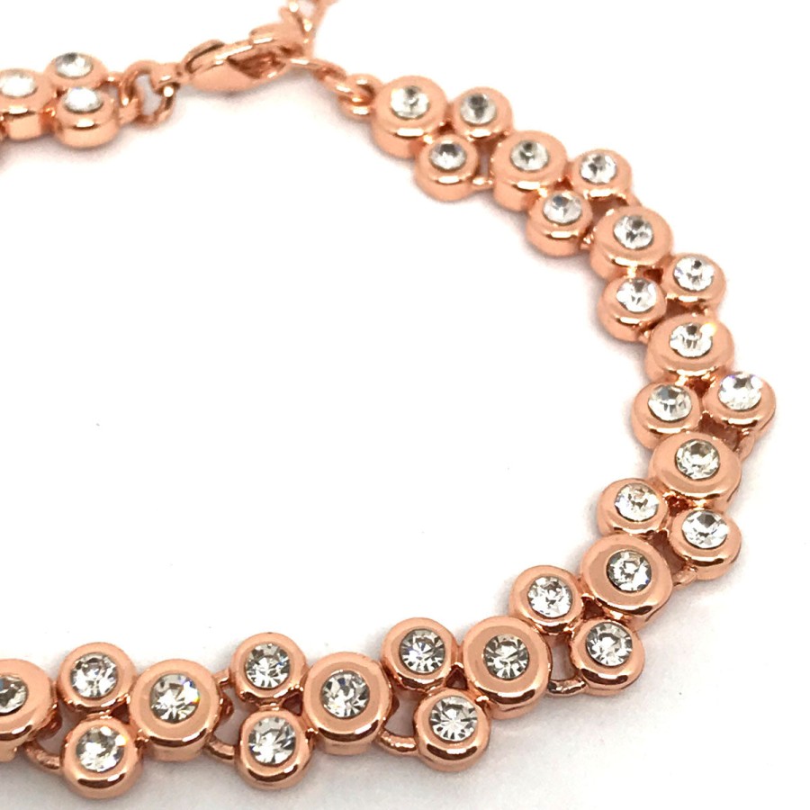 Absolute Absolute Rose Gold Multi Circle Link Bracelet Best