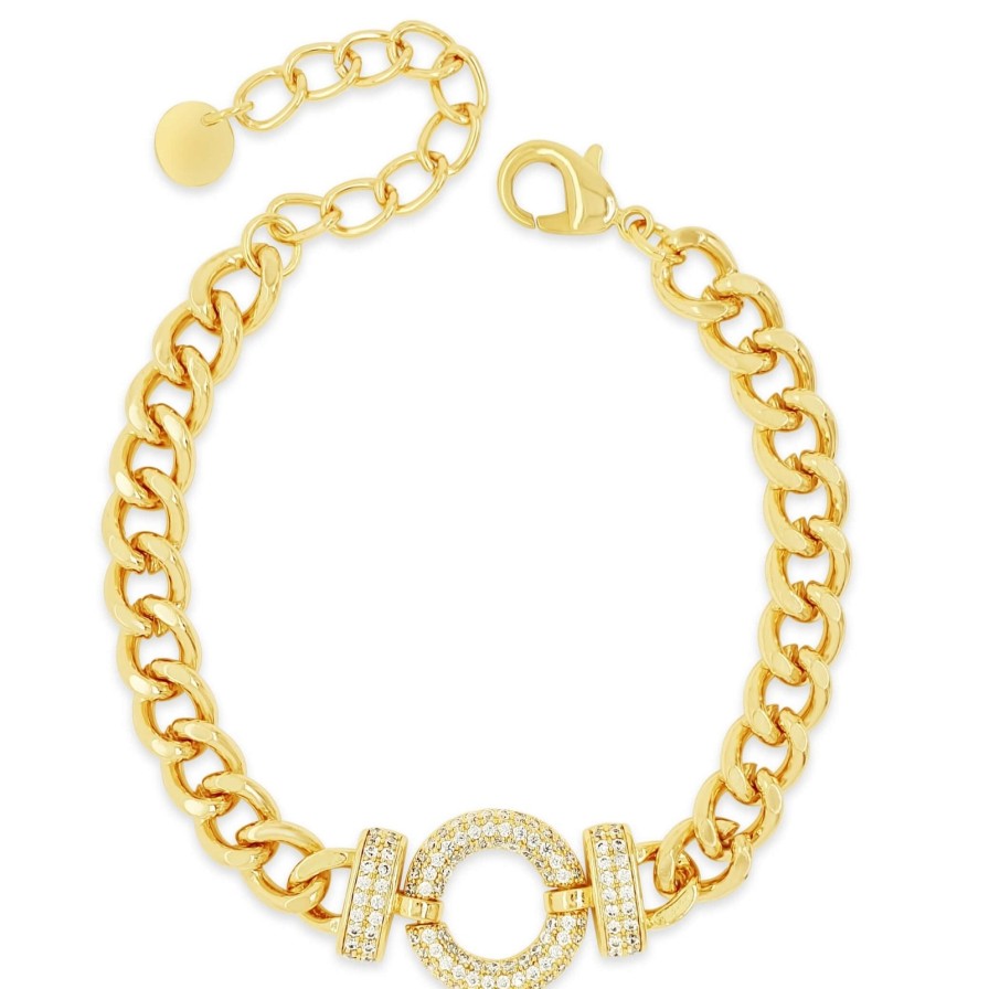 Absolute Absolute Gold Curb Chain Link Bracelet Clearance