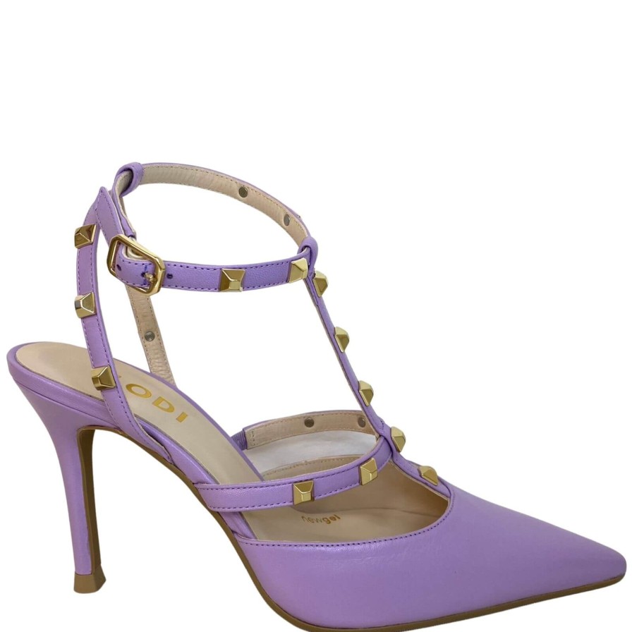 Lodi Lodi Sofia Studded Stiletto Shoes - Lilac Clearance