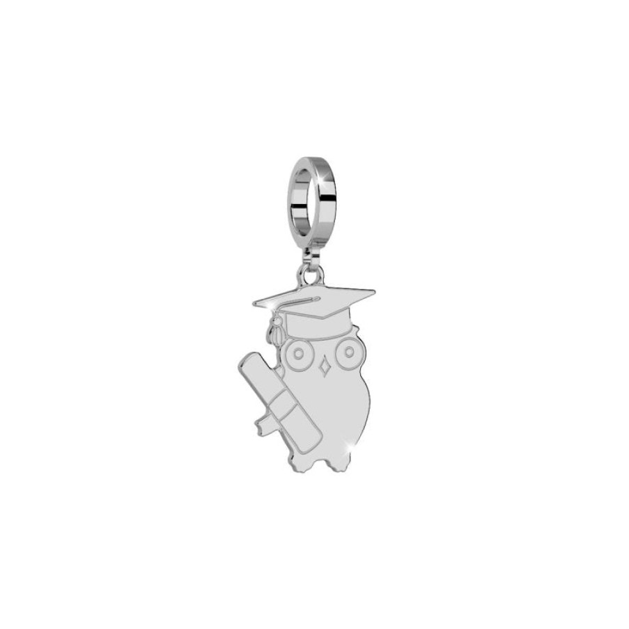 Rebecca My World Rebecca My World Silver Graduation Owl Charm Hot