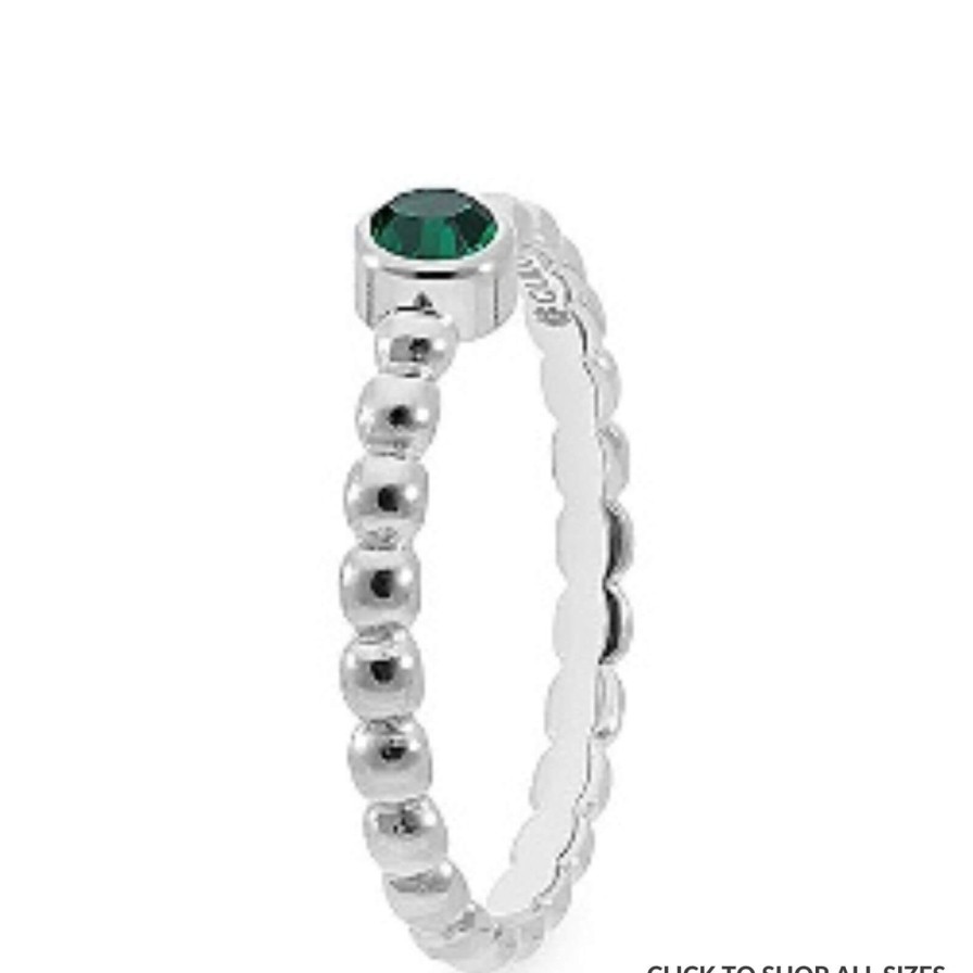 Qudo Qudo Matino Deluxe Silver Ring - Emerald Clearance