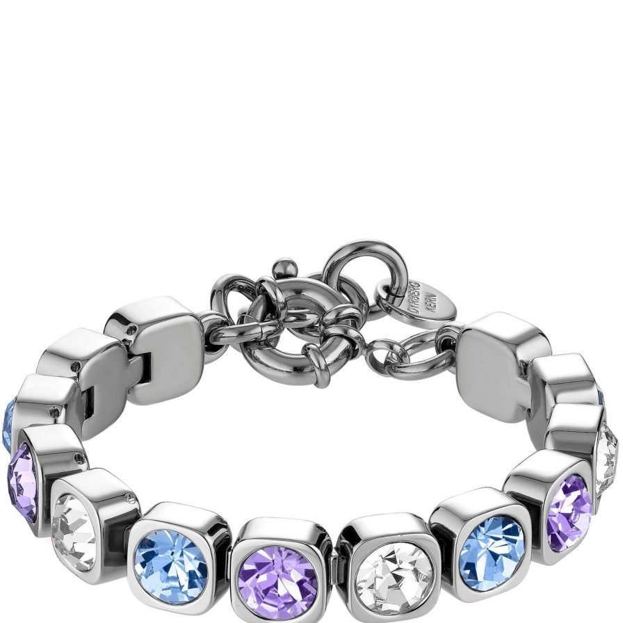 Dyrberg Kern Dyrberg Kern Conian Silver Bracelet - Light Blue Violet Hot