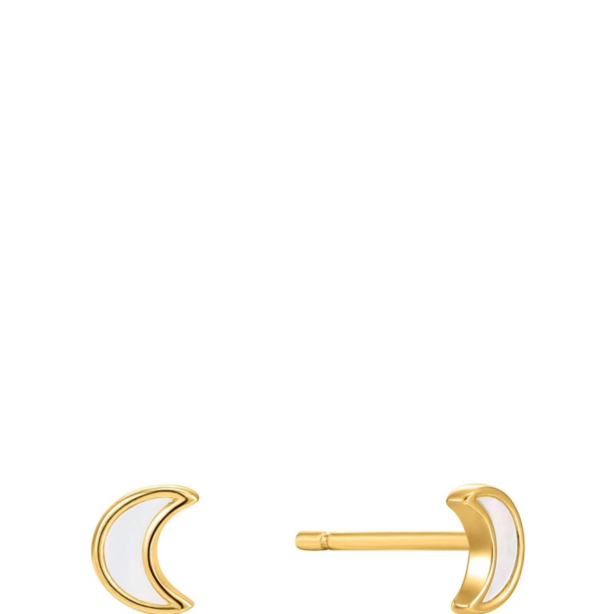 Ania Haie Ania Haie Wild Soul Moon Small Stud Gold Earrings Online