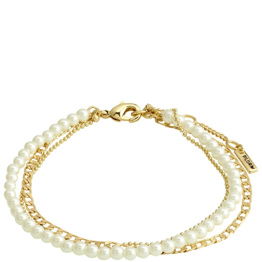 Pilgrim Pilgrim Baker Gold 3 In 1 Bracelet Clearance