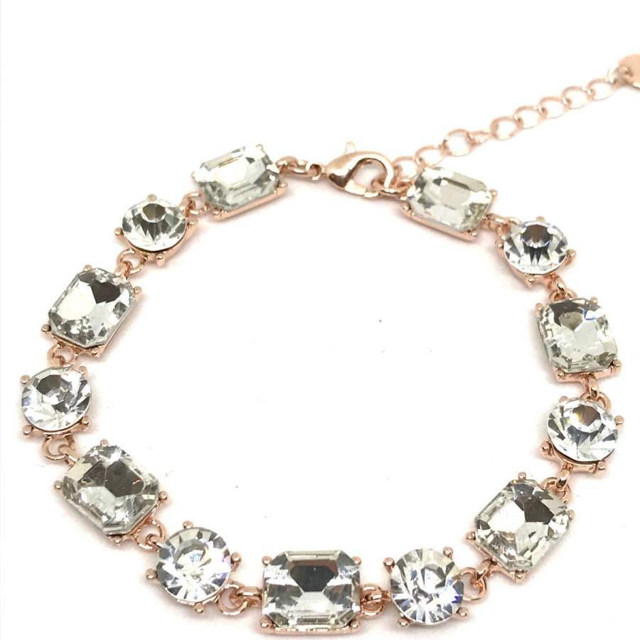 Absolute Absolute Rose Gold Multi Stone Bracelet New