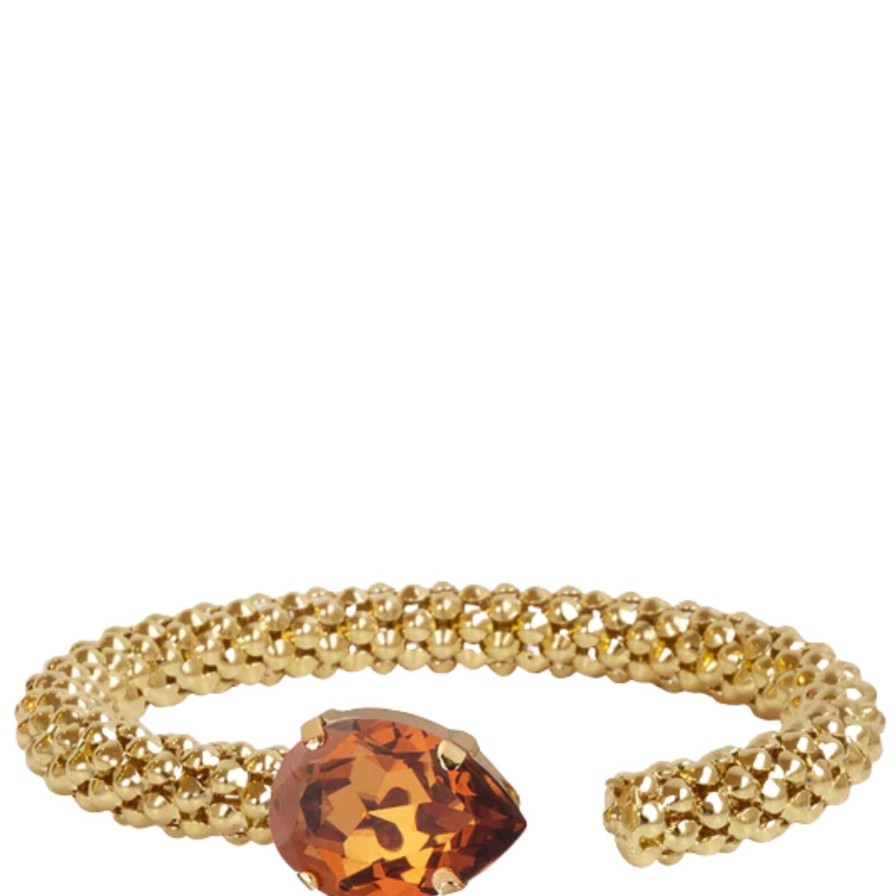 Caroline Svedbom Caroline Svedbom Gold Classic Rope Bangle - Light Amber Clearance