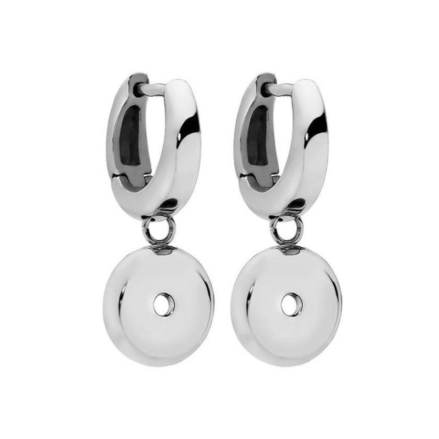 Qudo Qudo Creole Hoop Earrings - Silver Wholesale