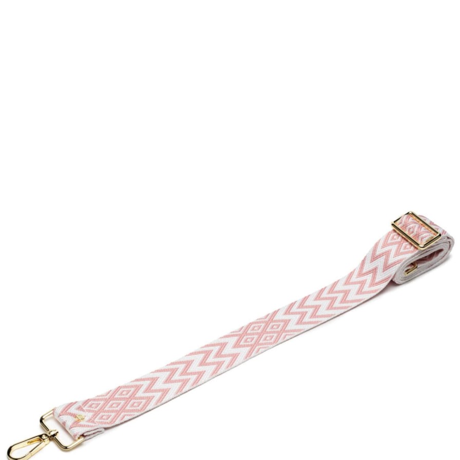 Elie Beaumont Elie Beaumont Bag Strap - Pink Diamond Chevron Hot