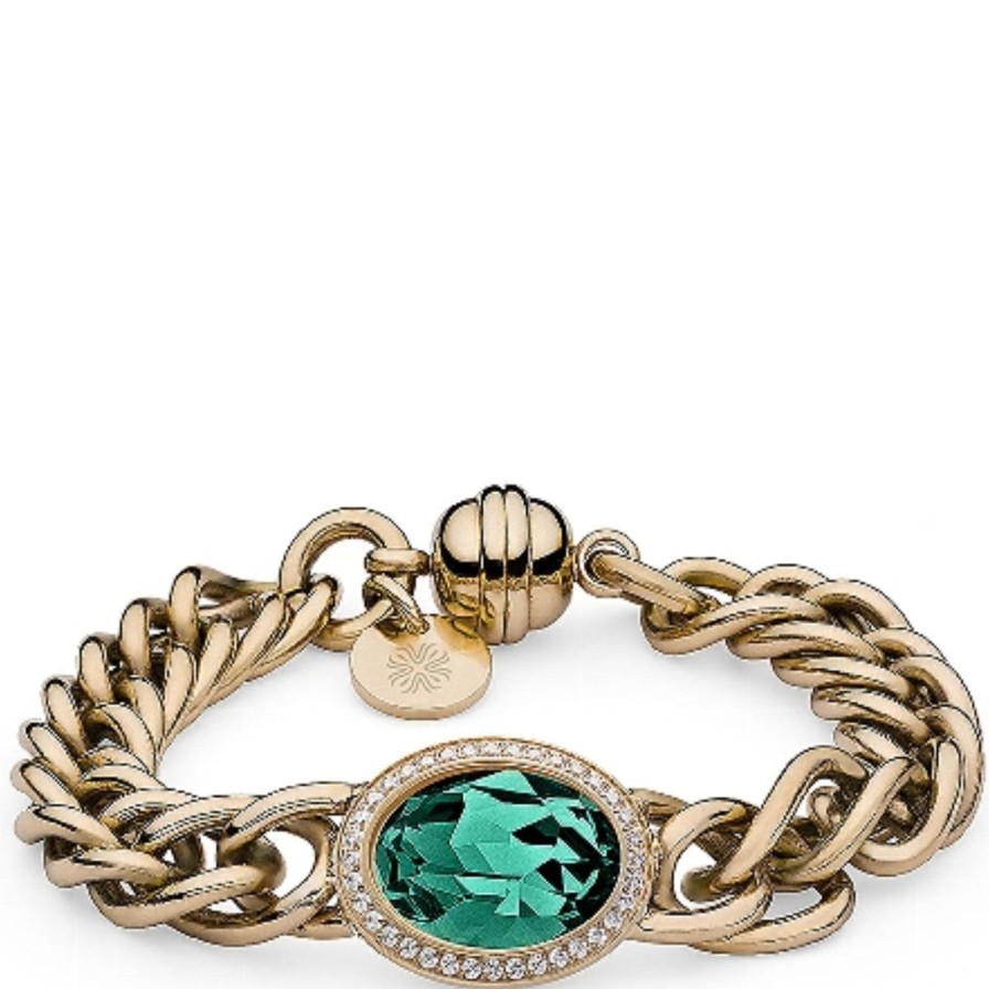 Qudo Qudo Tivola Gold Bracelet - Emerald Wholesale