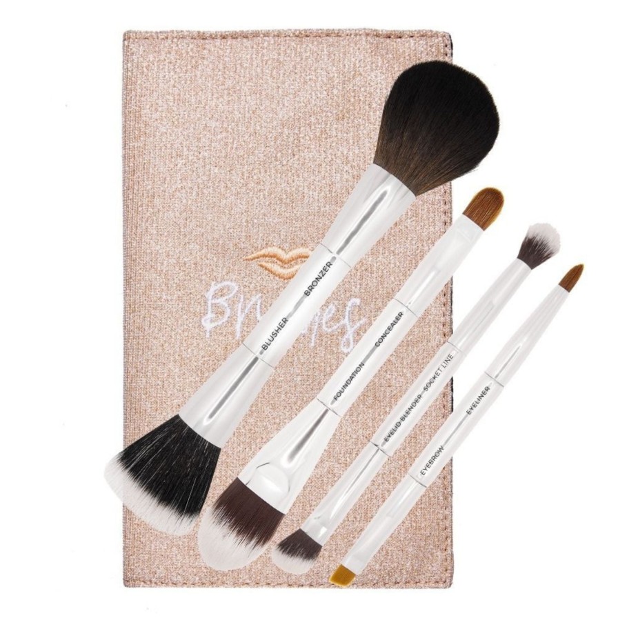 Donna May London Donna May Essentials Brush Set - Gold Sparkle Clearance