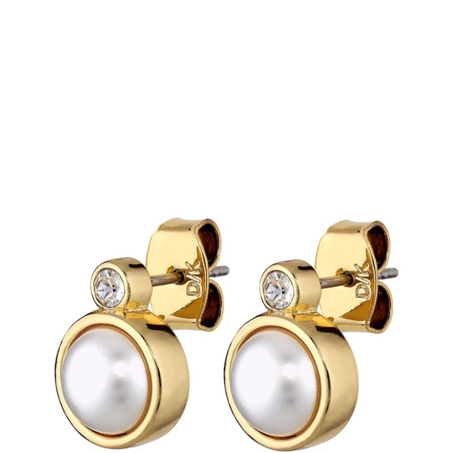 Dyrberg Kern Dyrberg Kern London Gold Stud Earrings - Pearl New