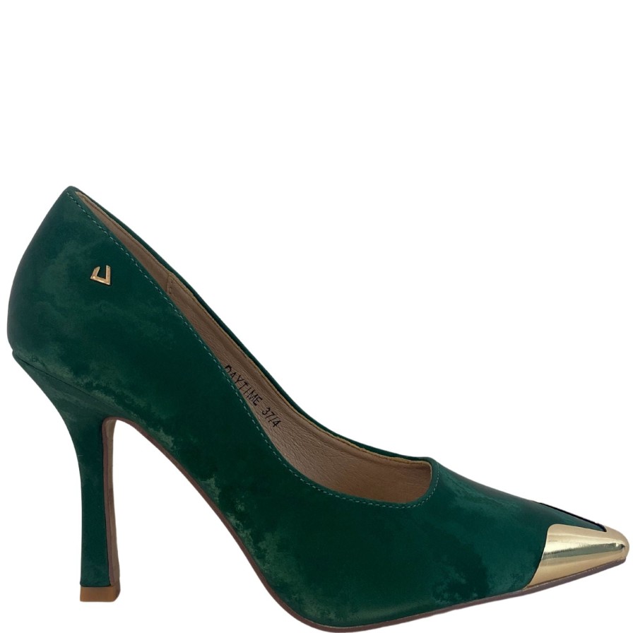 Una Healy Una Healy Gold Tipped Toe Stiletto Shoes - Emerald New