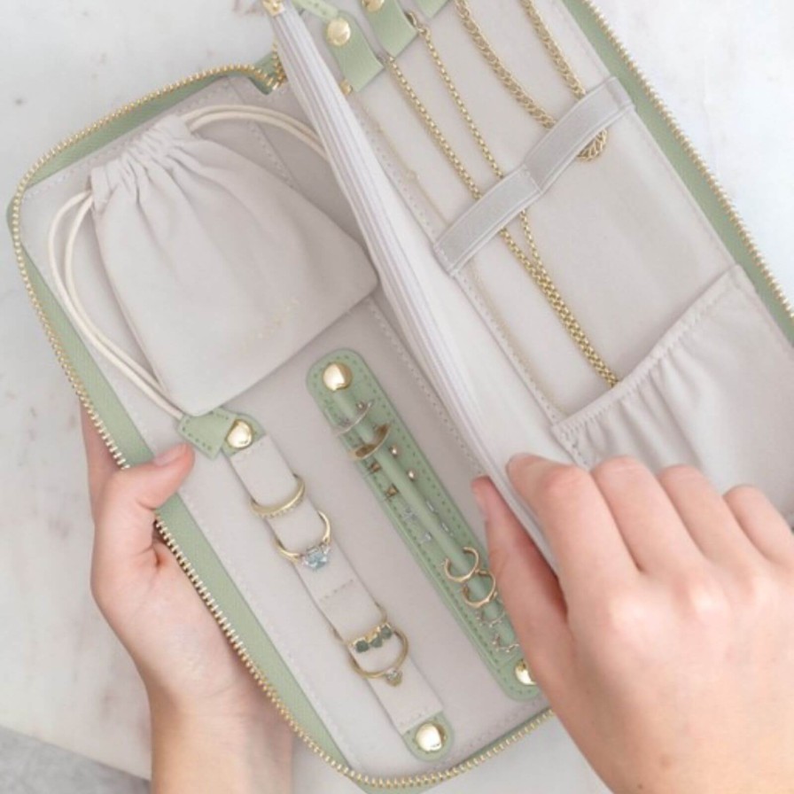 Stackers Stackers Jewellery Roll - Sage Green Wholesale