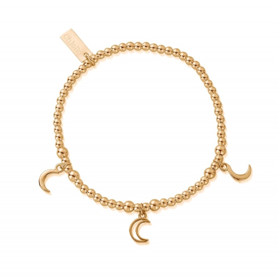 ChloBo Chlobo Cuties Triple Moon Bracelet - Gold Online