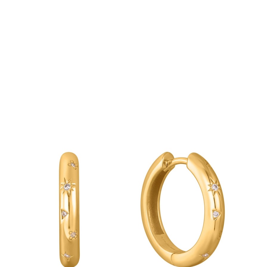 Ania Haie Ania Haie Rising Star Gold Hoop Earrings Online